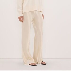 Dissh Nikki Cream Satin Bias Pants Size US 4